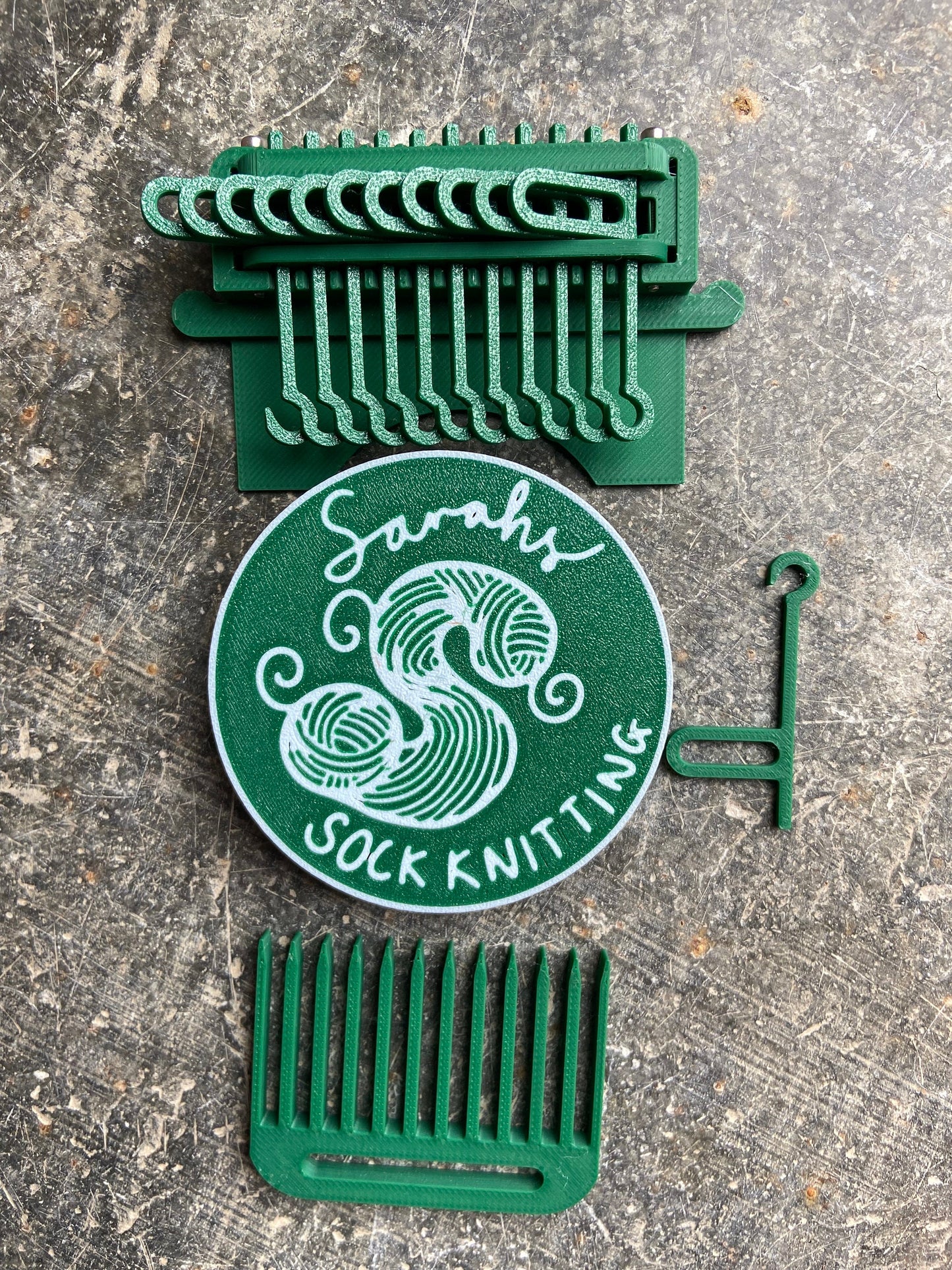 Sarah's Sock Darner, 11 Hook Small Loom, Darning, Speedweve, Patch Mender, Visible Mending, Portable Tool, Hand Knitted Socks, Embroidery