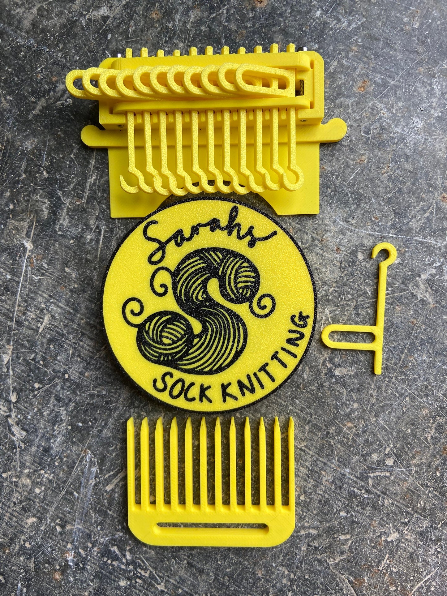 Sarah's Sock Darner, 11 Hook Small Loom, Darning, Speedweve, Patch Mender, Visible Mending, Portable Tool, Hand Knitted Socks, Embroidery