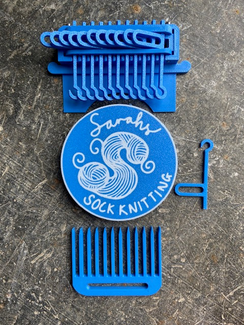 Sarah's Sock Darner, 11 Hook Small Loom, Darning, Speedweve, Patch Mender, Visible Mending, Portable Tool, Hand Knitted Socks, Embroidery