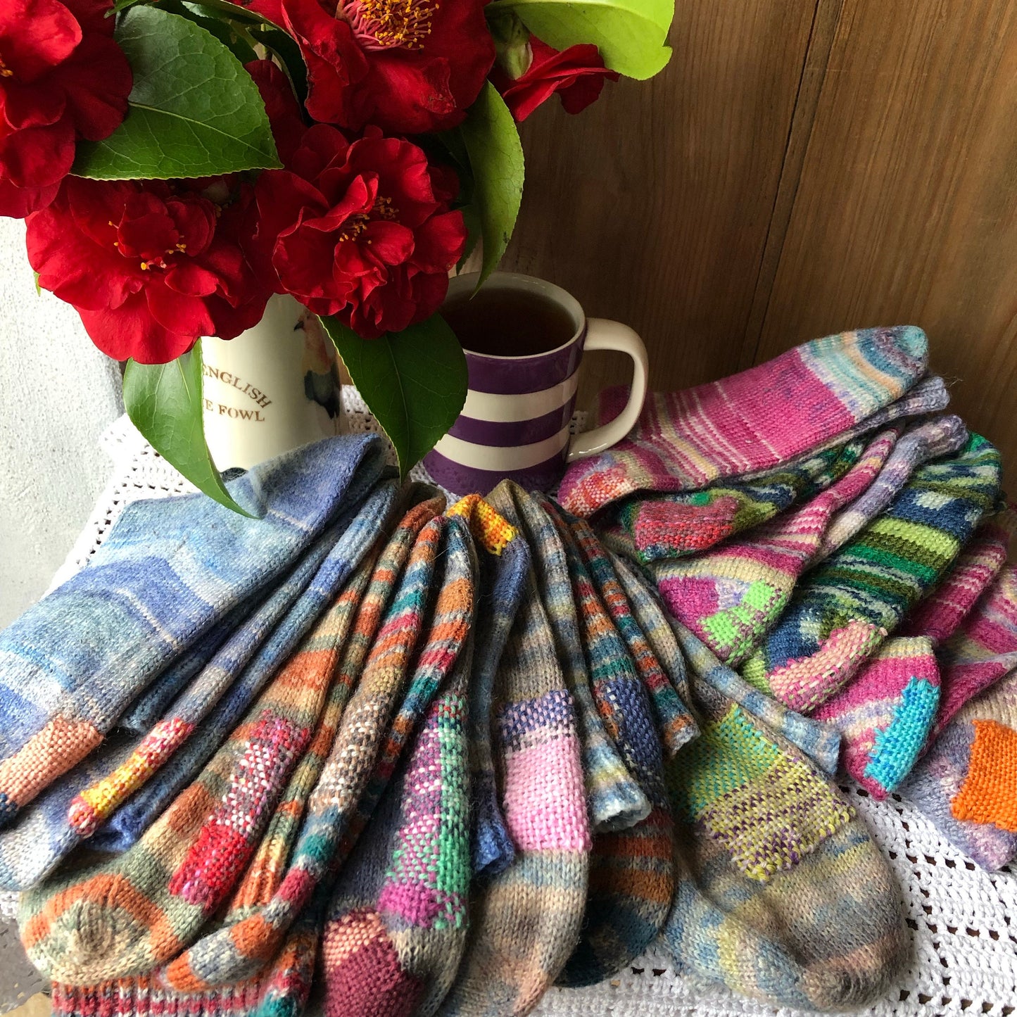 Sarah's Sock Darner, 11 Hook Small Loom, Darning, Speedweve, Patch Mender, Visible Mending, Portable Tool, Hand Knitted Socks, Embroidery