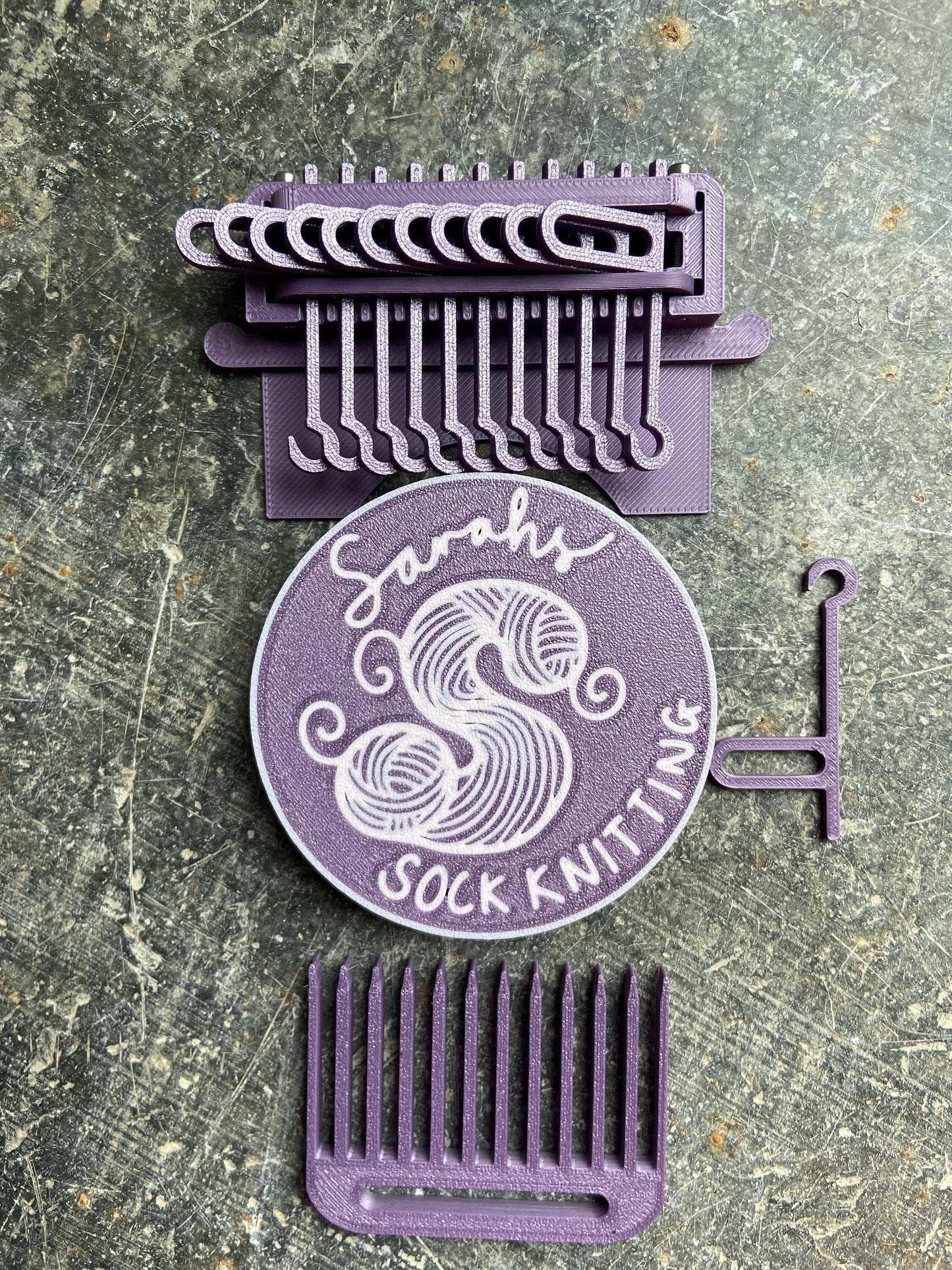 Sarah's Sock Darner, 11 Hook Small Loom, Darning, Speedweve, Patch Mender, Visible Mending, Portable Tool, Hand Knitted Socks, Embroidery